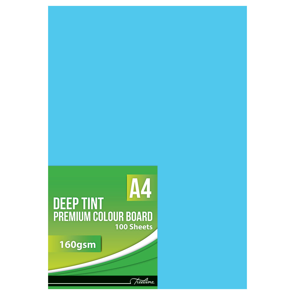 Deep Tint Board A4 - 160gsm 100's - Turquoise