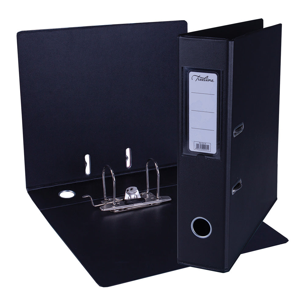 A4 PVC Lever Arch File Reinforced Base with Rado Mechanism - 70mm - Black