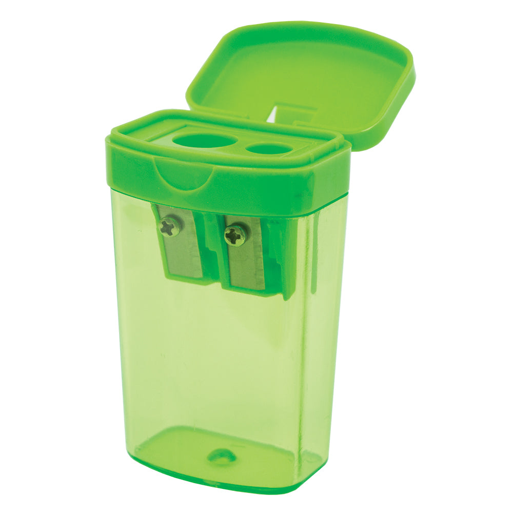 Two Hole Tub Sharpeners - Plastic with Cap - Green