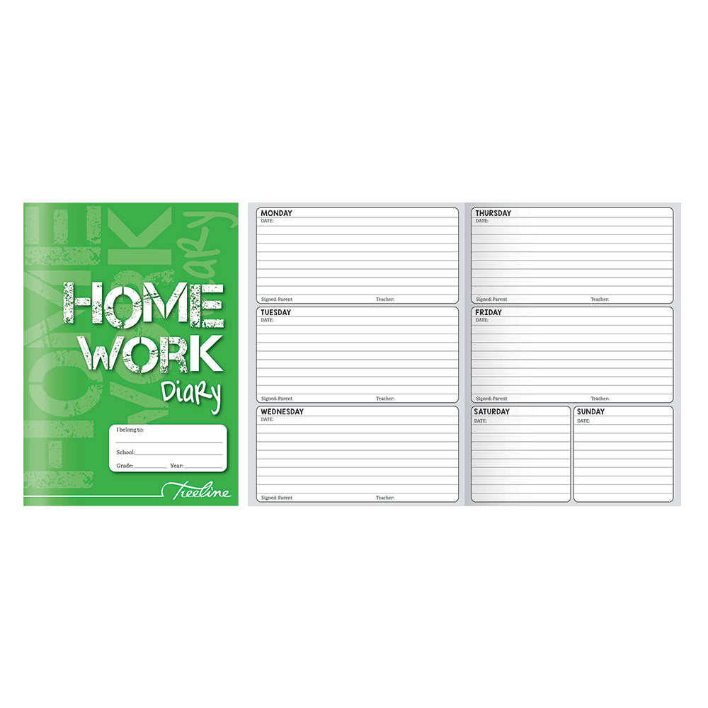 Homework Diary Undated - 8pg
