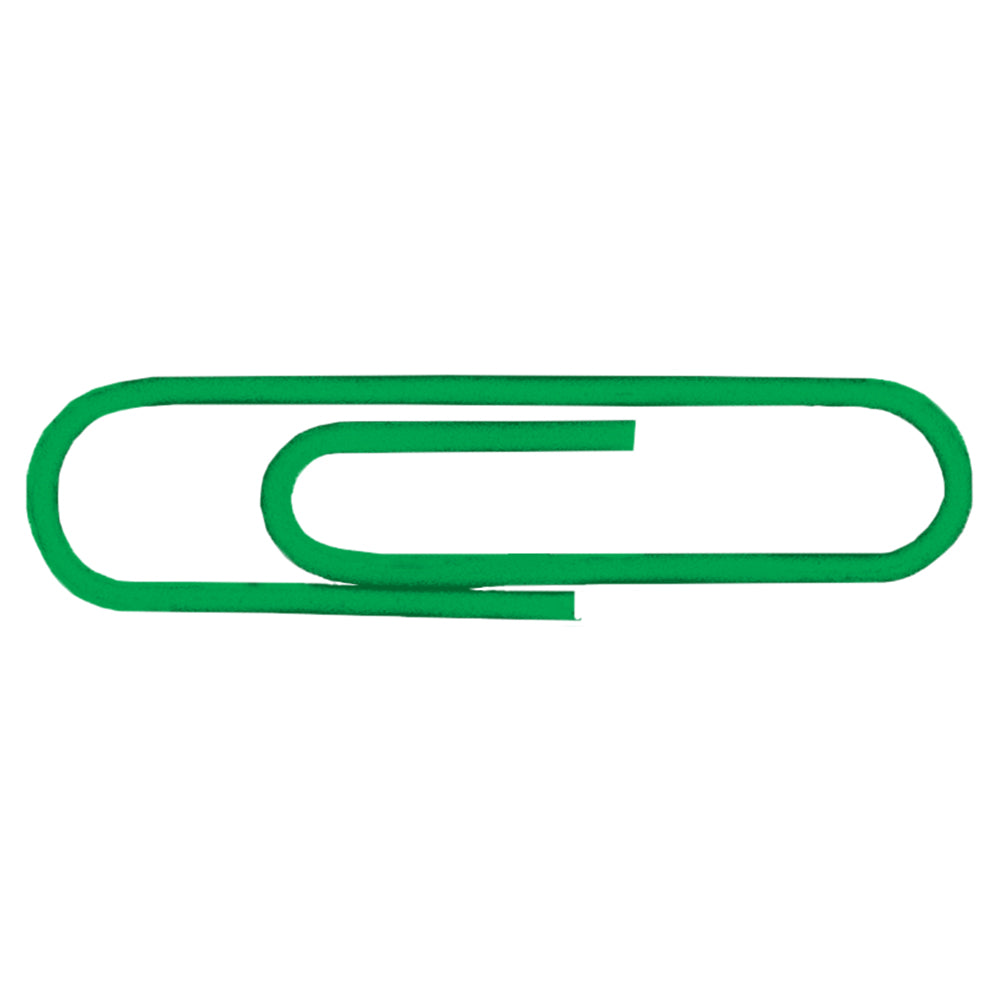 Large Paper Clips PVC Coated 33mm - 100's (Gemclips) - Assorted