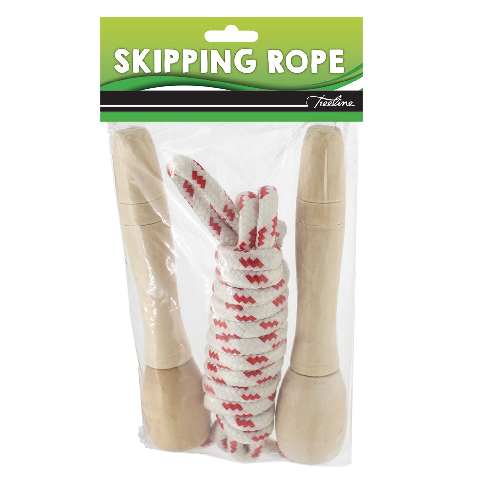 Skipping Rope with Adjustable Wooden Handle