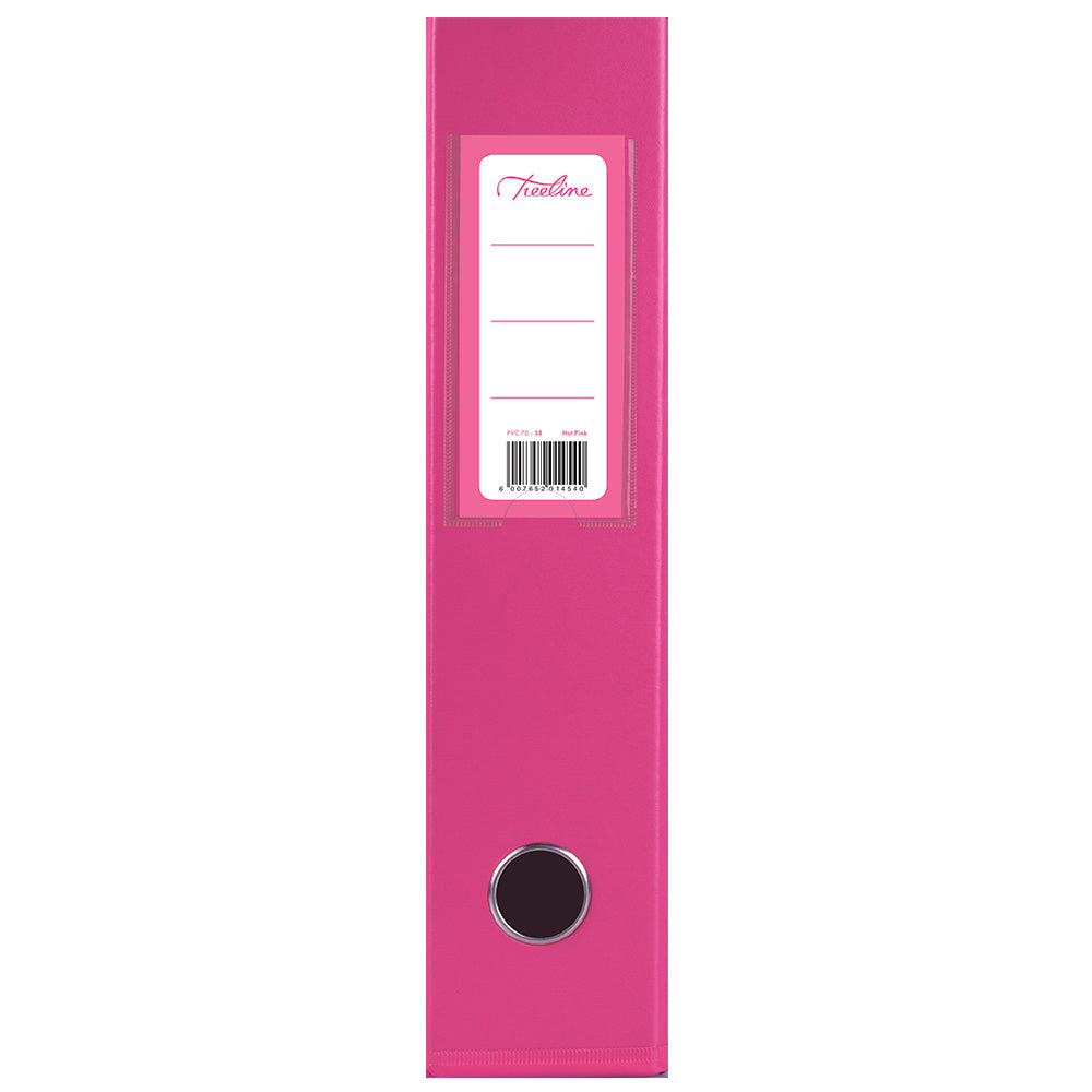 A4 PVC Lever Arch File Reinforced Base with Rado Mechanism - 70mm - Hot Pink