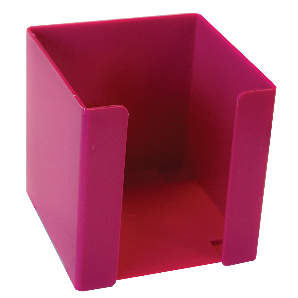Cube Paper Holder - Plastic - 95x95mm - Pink