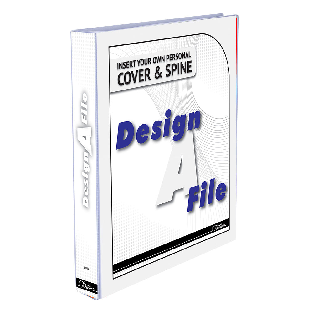 A4 4D Ring Design-A-File PVC with Overlay & Inside Pocket - 25mm - White