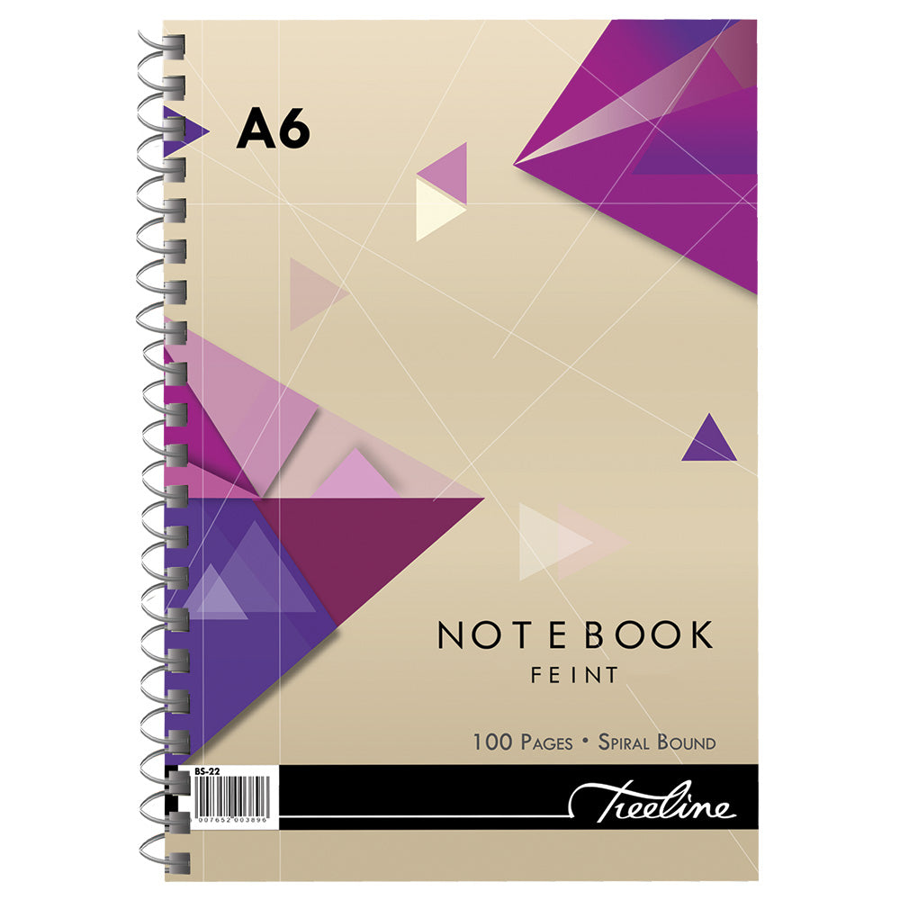 Spiral Notebook A6 - 100 page Feint