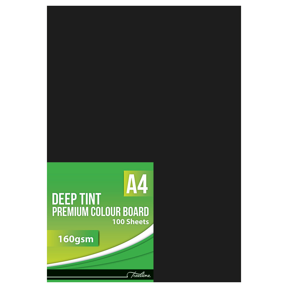 Deep Tint Board A4 - 160gsm 100's - Black