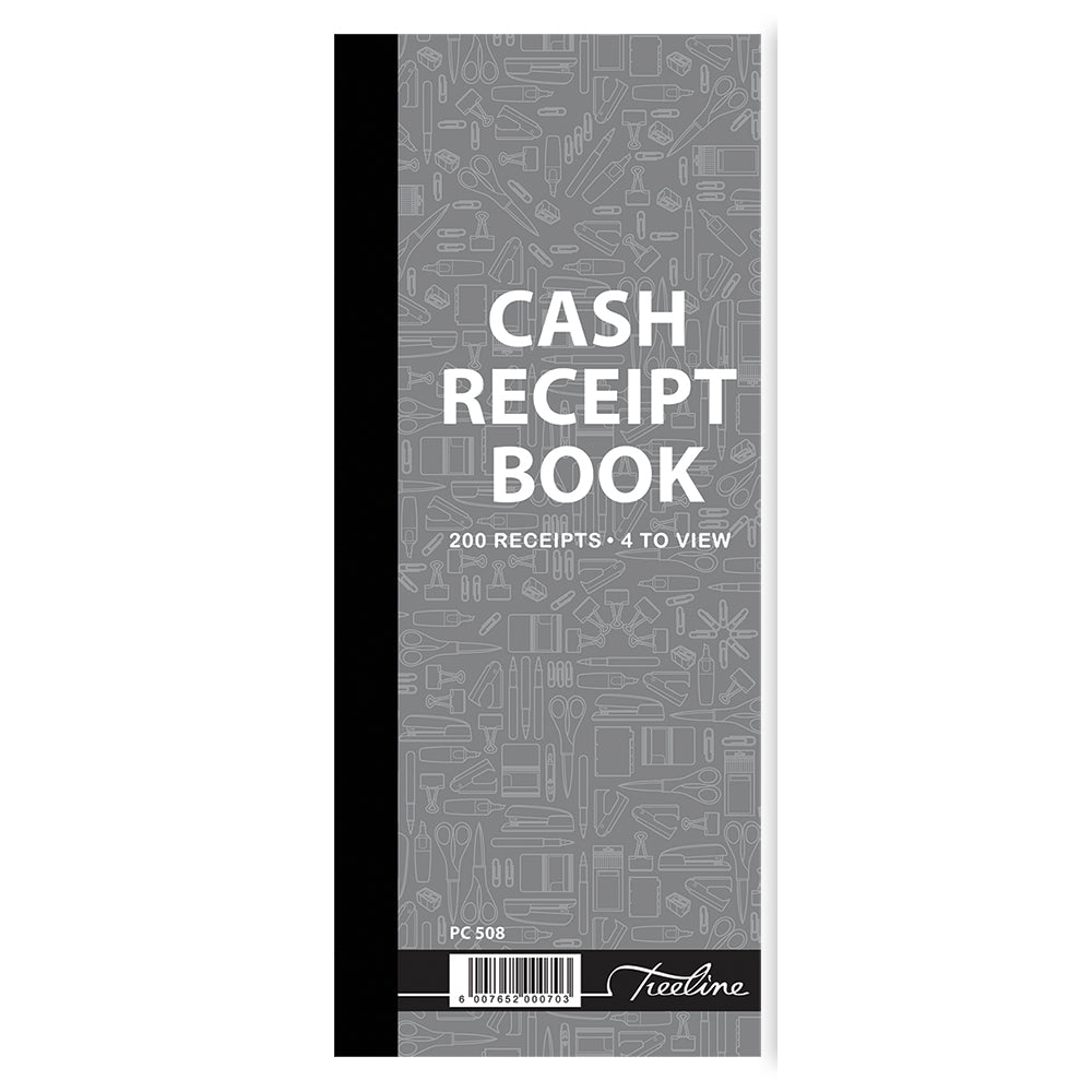 Cash Receipt Book 4 to view in Duplicate Numbered 280 x 105 - 200's