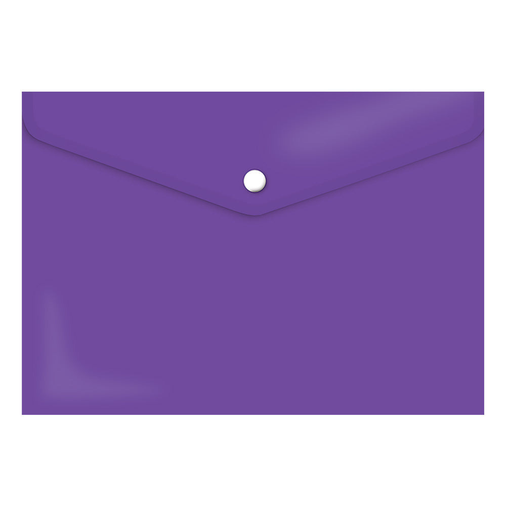 Carry Folder A4 PVC with Stud - Electric Purple