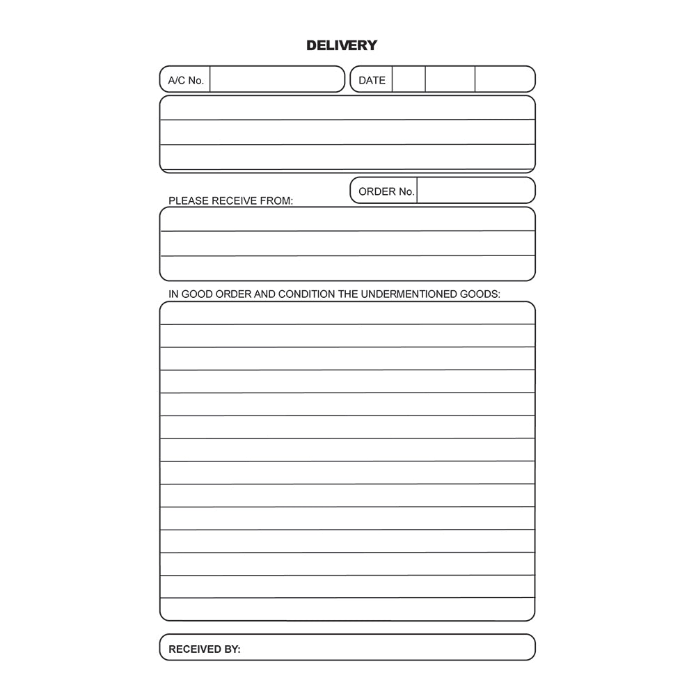 A5 Pen Carbon Book Duplicate 100's - Delivery