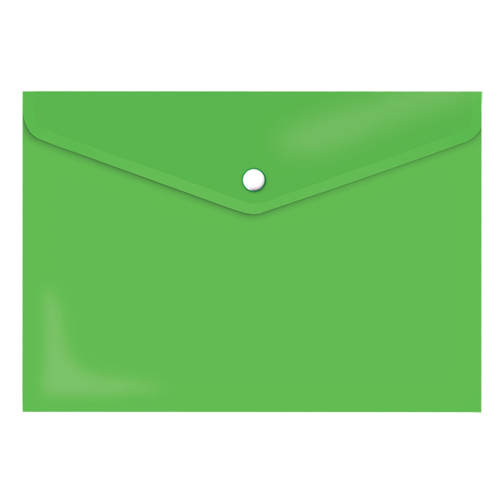 Carry Folder A4 PVC with Stud - Green