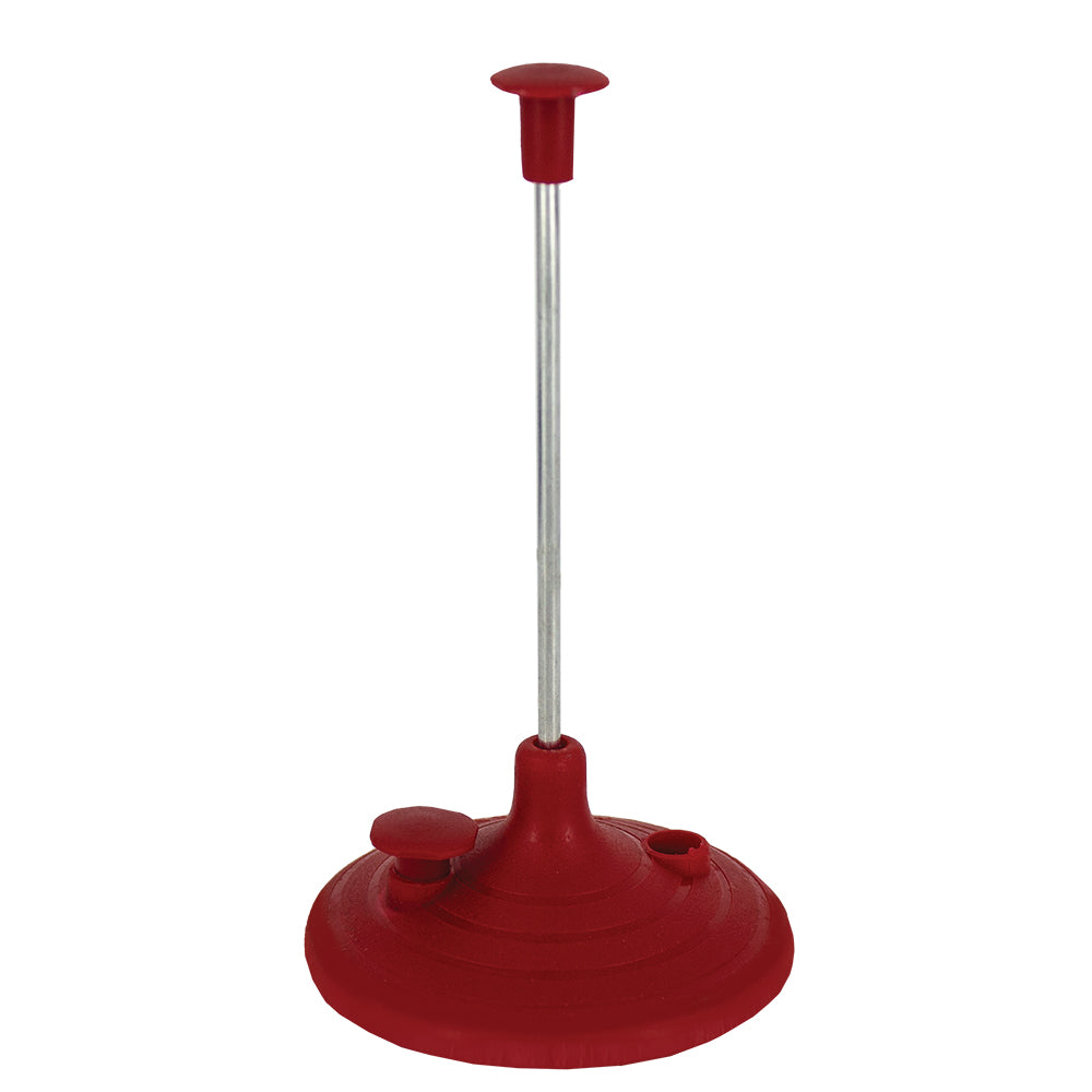 Spike File with Safety Cap & Plastic Base - Red