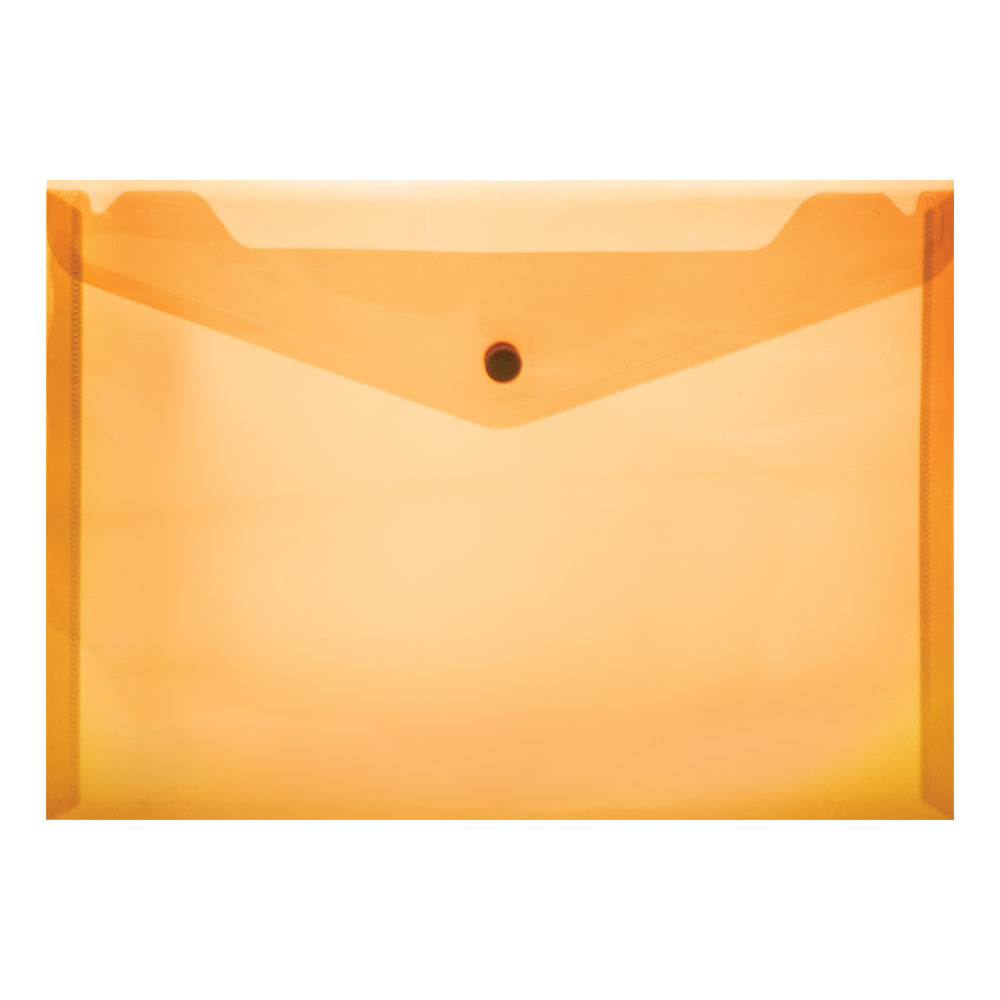 Carry Folder A4 PVC with Stud - Orange