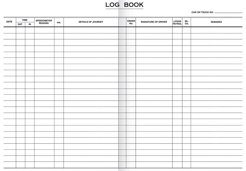 Drivers Daily Log Book A5 100pg Hard Cover