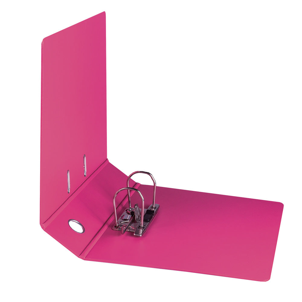 A4 PVC Lever Arch File Reinforced Base with Rado Mechanism - 70mm - Hot Pink
