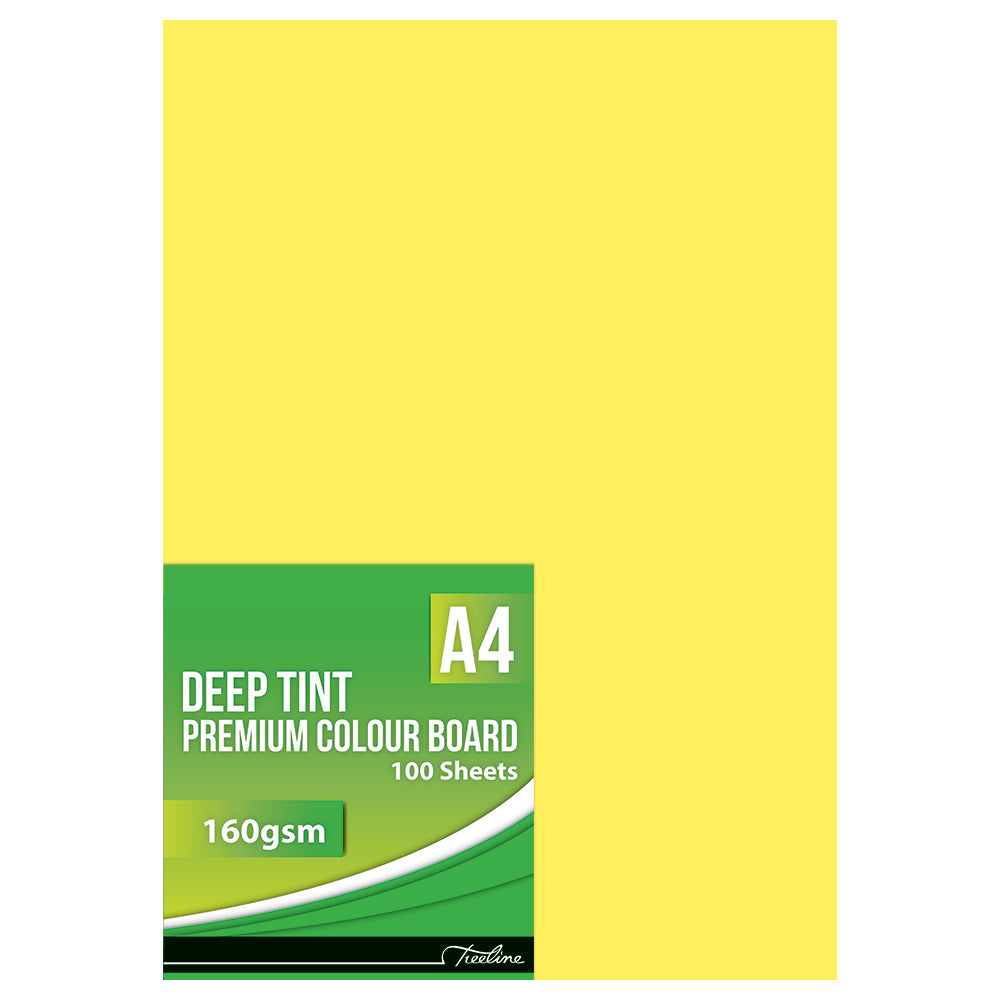 Deep Tint Board A4 - 160gsm 100's - Lemon