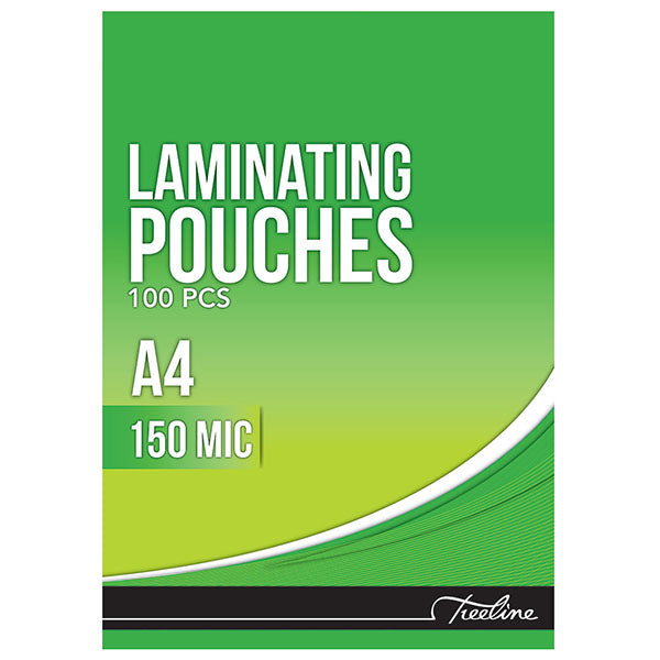 Laminating Pouches A4 - 150 Micron - Pack of 100 Treeline