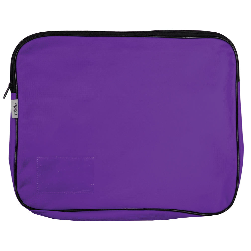 Canvas Book Bag with Card Holder Slot - Purple