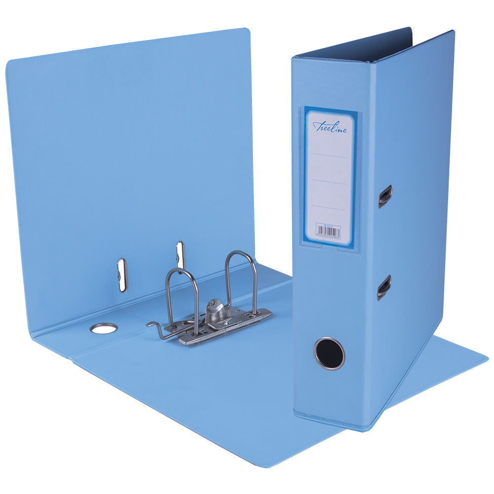A4 PVC Lever Arch File Reinforced Base with Rado Mechanism - 70mm - Sky Blue