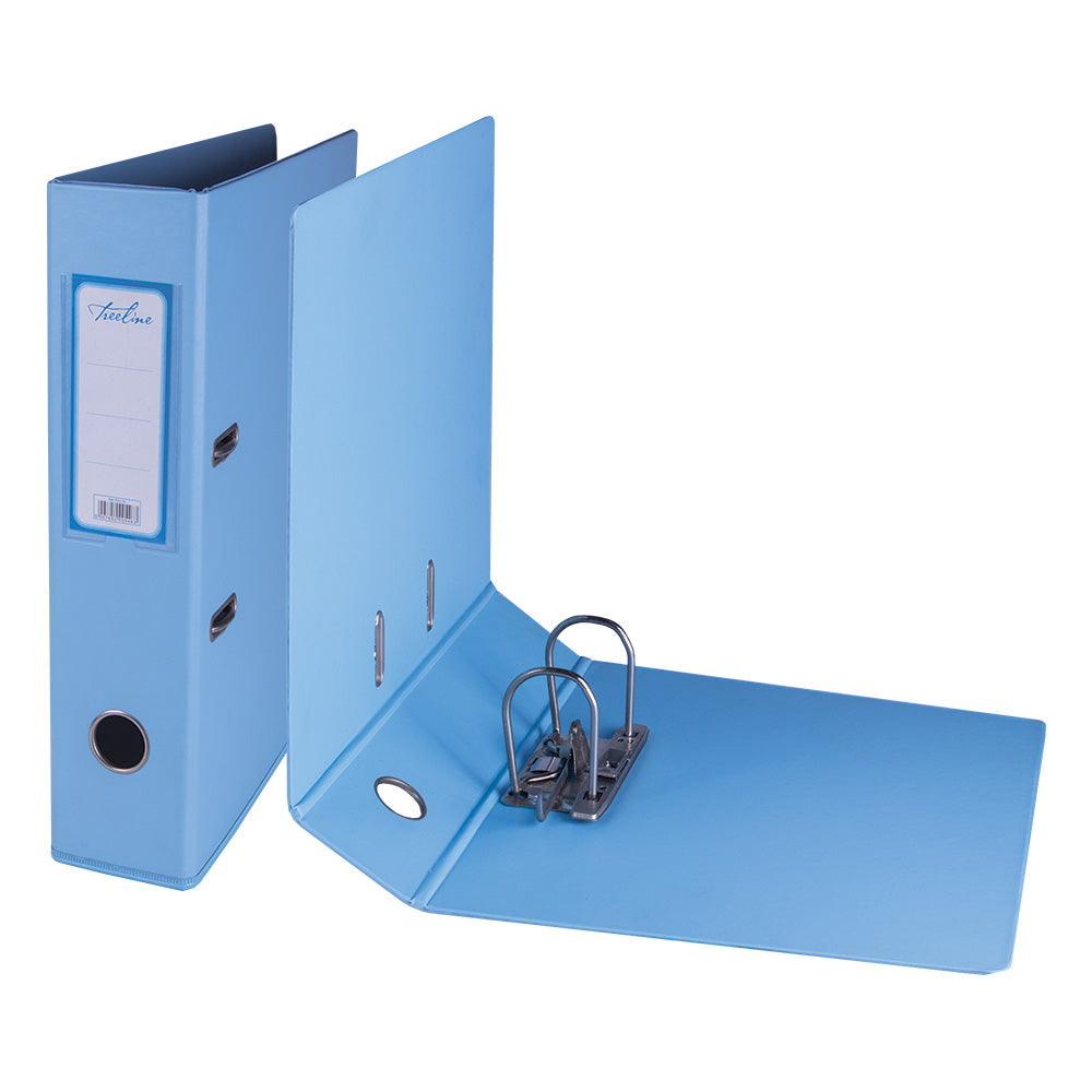 A4 PVC Lever Arch File Reinforced Base with Rado Mechanism - 70mm - Sky Blue