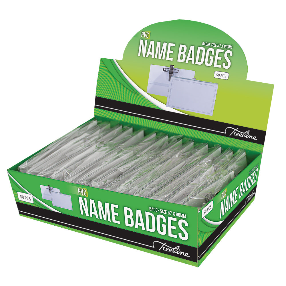 Name Badges with Clip & Pin 59x90mm