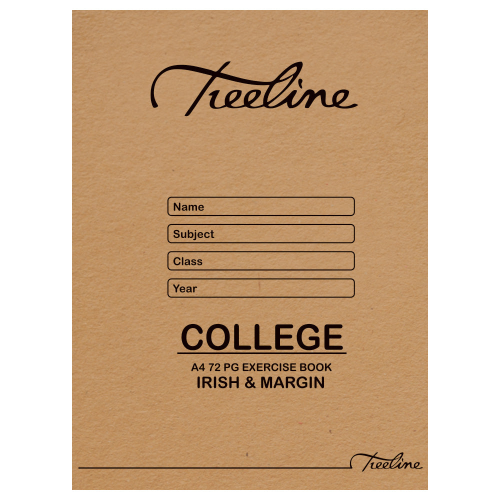 College Exercise Book 72p A4 Irish & Margin