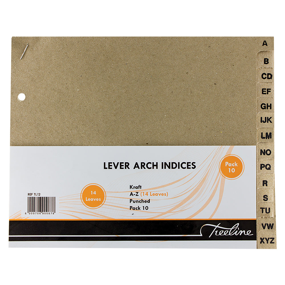 Lever Arch Indices - 14 Leaves