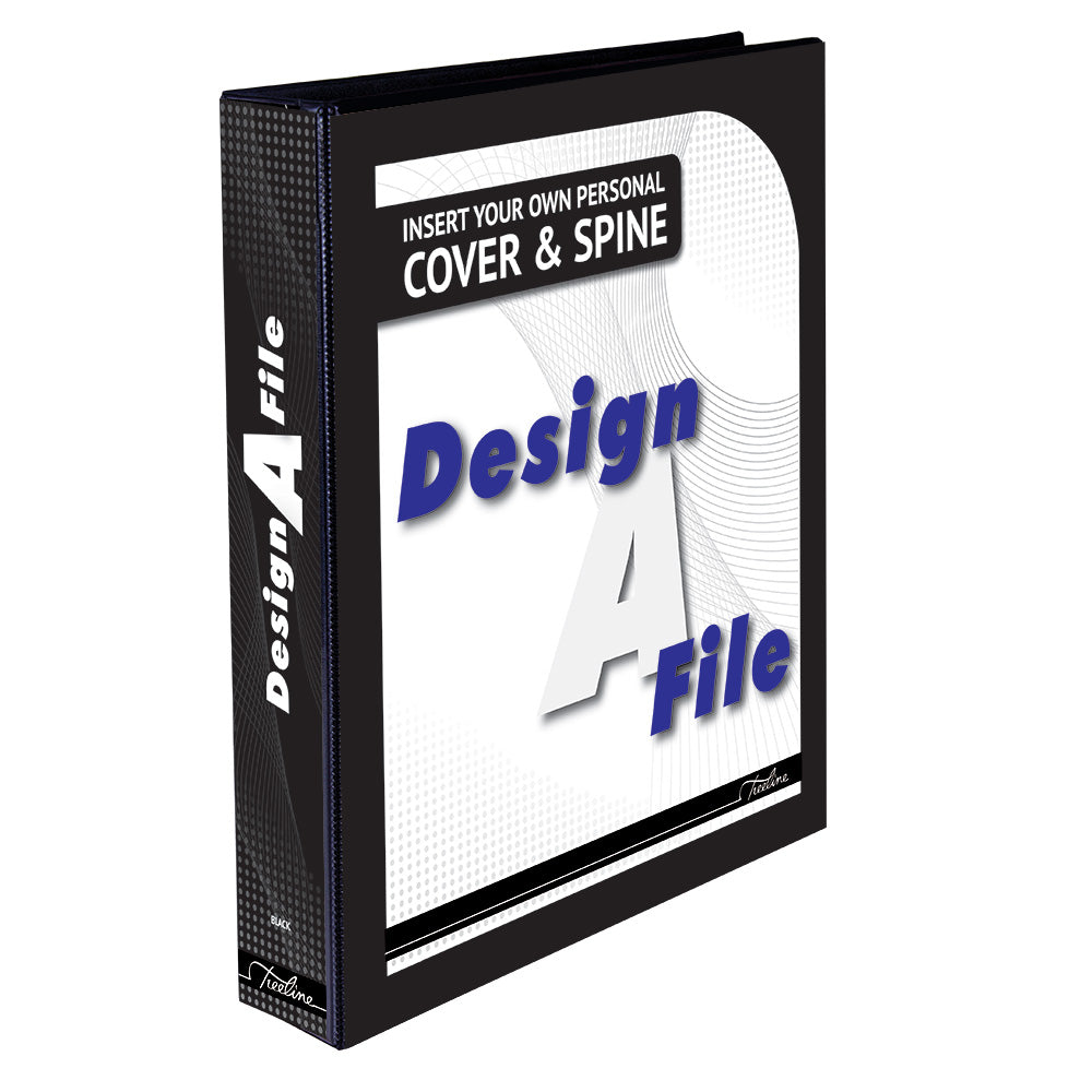 A4 Mini Lever Arch Design-A-File PVC with Overlay & Inside Pocket - 40mm - Black