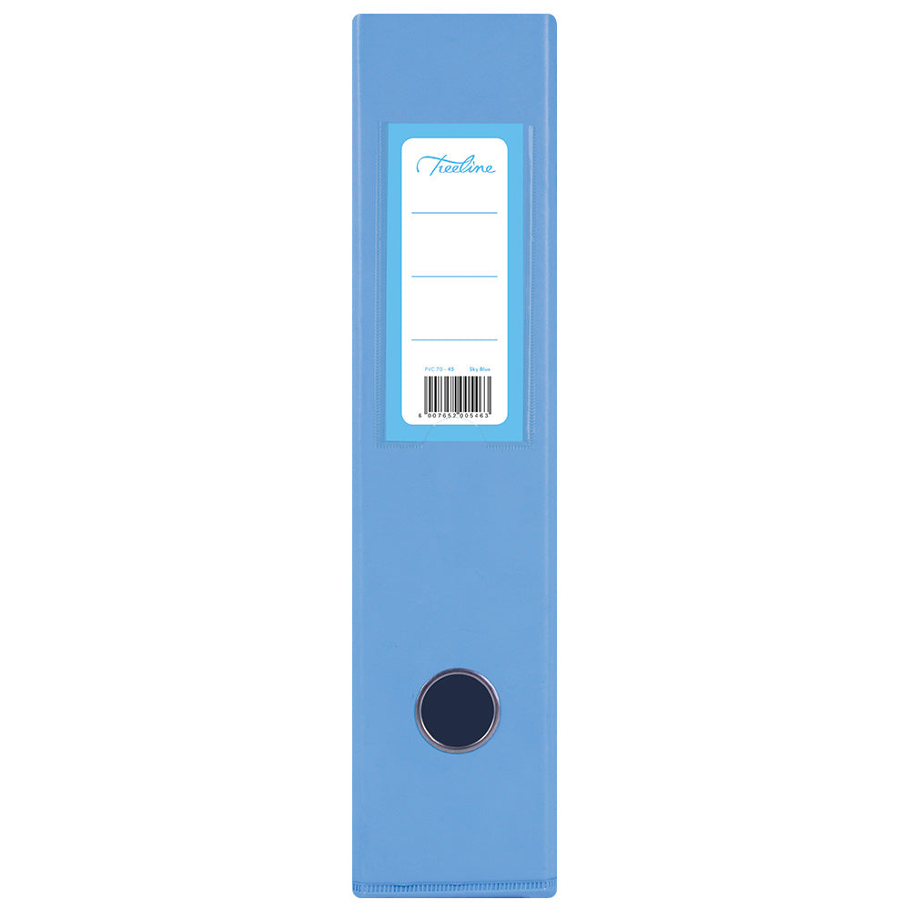 A4 PVC Lever Arch File Reinforced Base with Rado Mechanism - 70mm - Sky Blue