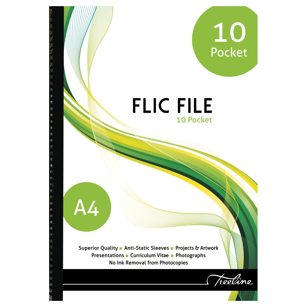 A4 Flic File with Welded Spine - 50 Micron - 10 Pocket