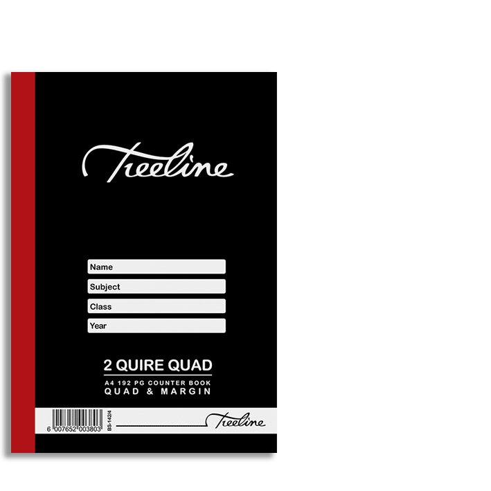 2 Quire A4 Counter Book 192pg Quad & Margin