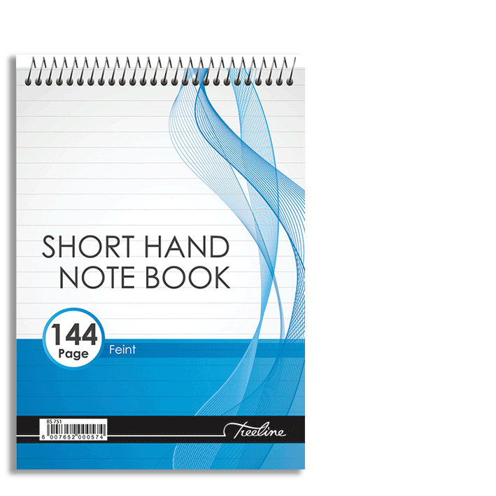 Short Hand Note Book A5 144pg Feint