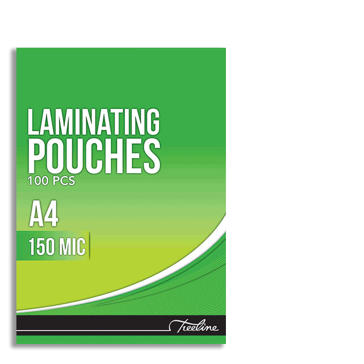 Laminating Pouches A4 - 150 Micron - Pack of 100 Treeline