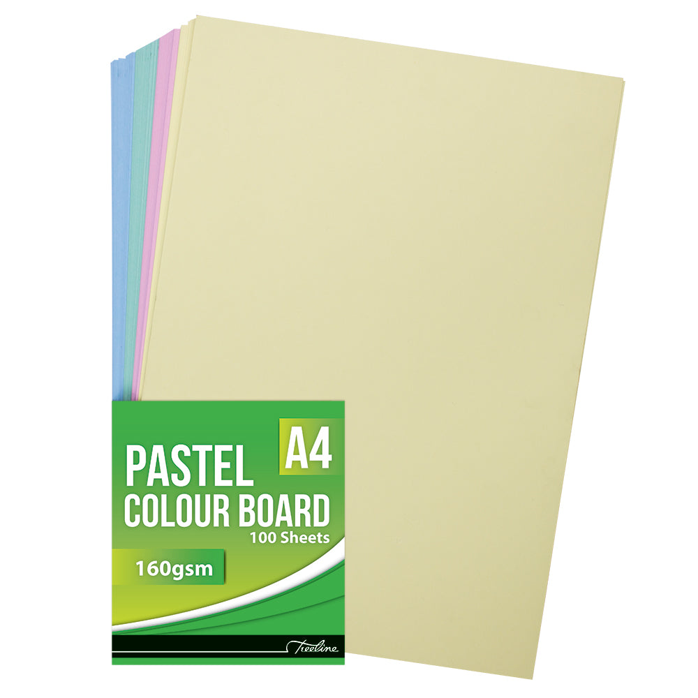 Pastel Board A4 - 160gsm 100's - Assorted