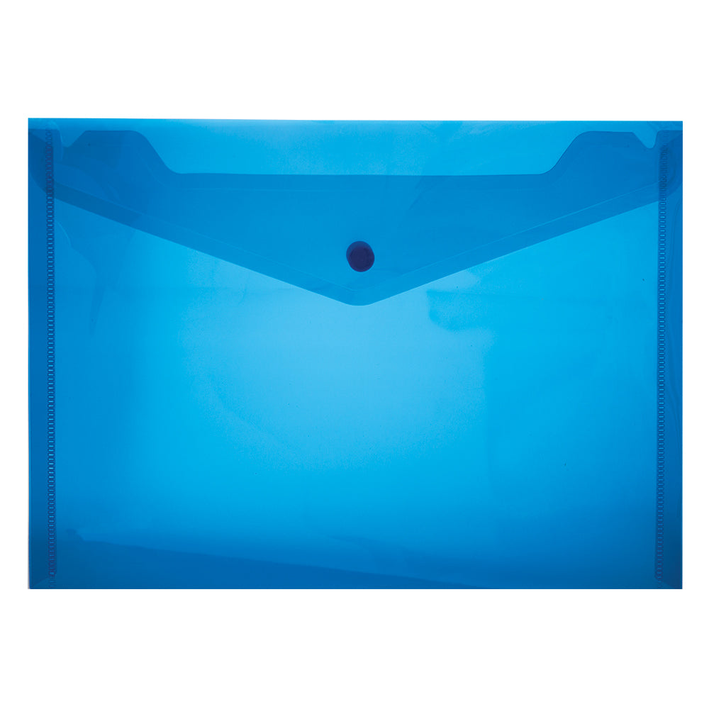 Carry Folder A5 PVC with Stud - Blue