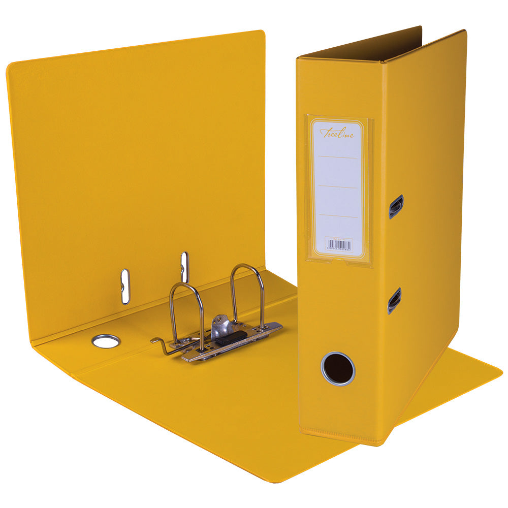 A4 PVC Lever Arch File Reinforced Base with Rado Mechanism - 70mm - Yellow