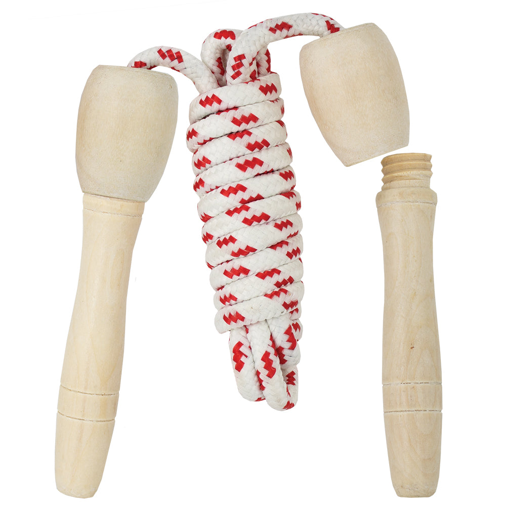 Skipping Rope with Adjustable Wooden Handle