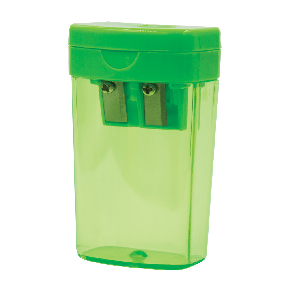 Two Hole Tub Sharpeners - Plastic with Cap - Green