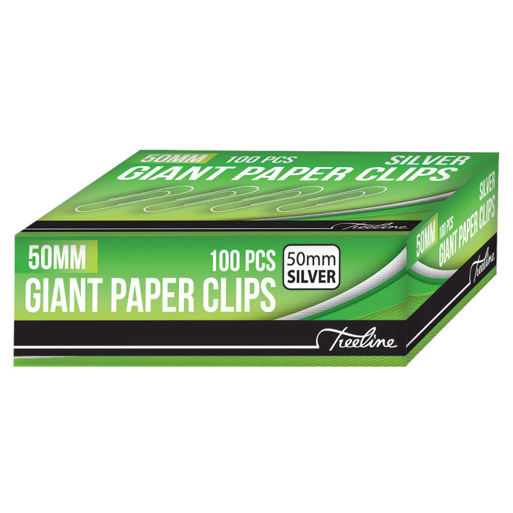 Paper Clips 50mm Silver 100's