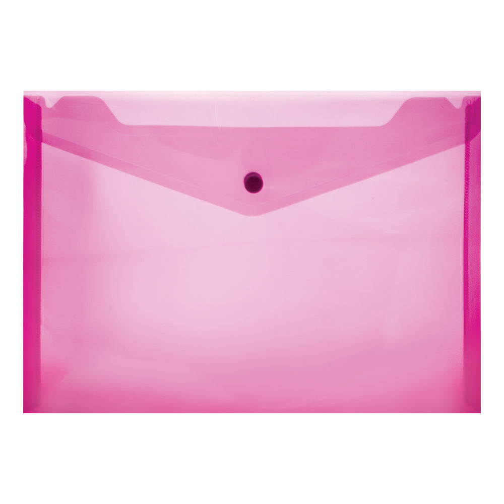 Carry Folder A4 PVC with Stud - Pink