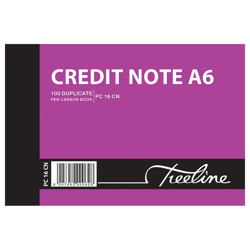 A6 Pen Carbon Book Duplicate 100's - Credit Note Landscape