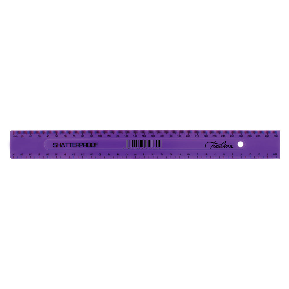 Ruler - Shatterproof - 30cm - Purple