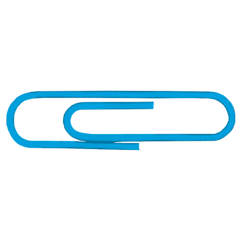 Large Paper Clips PVC Coated 33mm - 100's (Gemclips) - Assorted