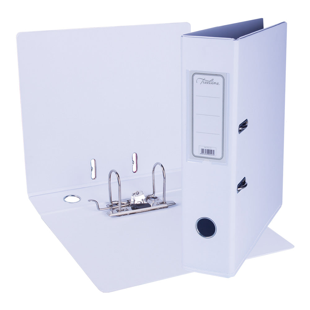 A4 PVC Lever Arch File Reinforced Base with Rado Mechanism - 70mm - White