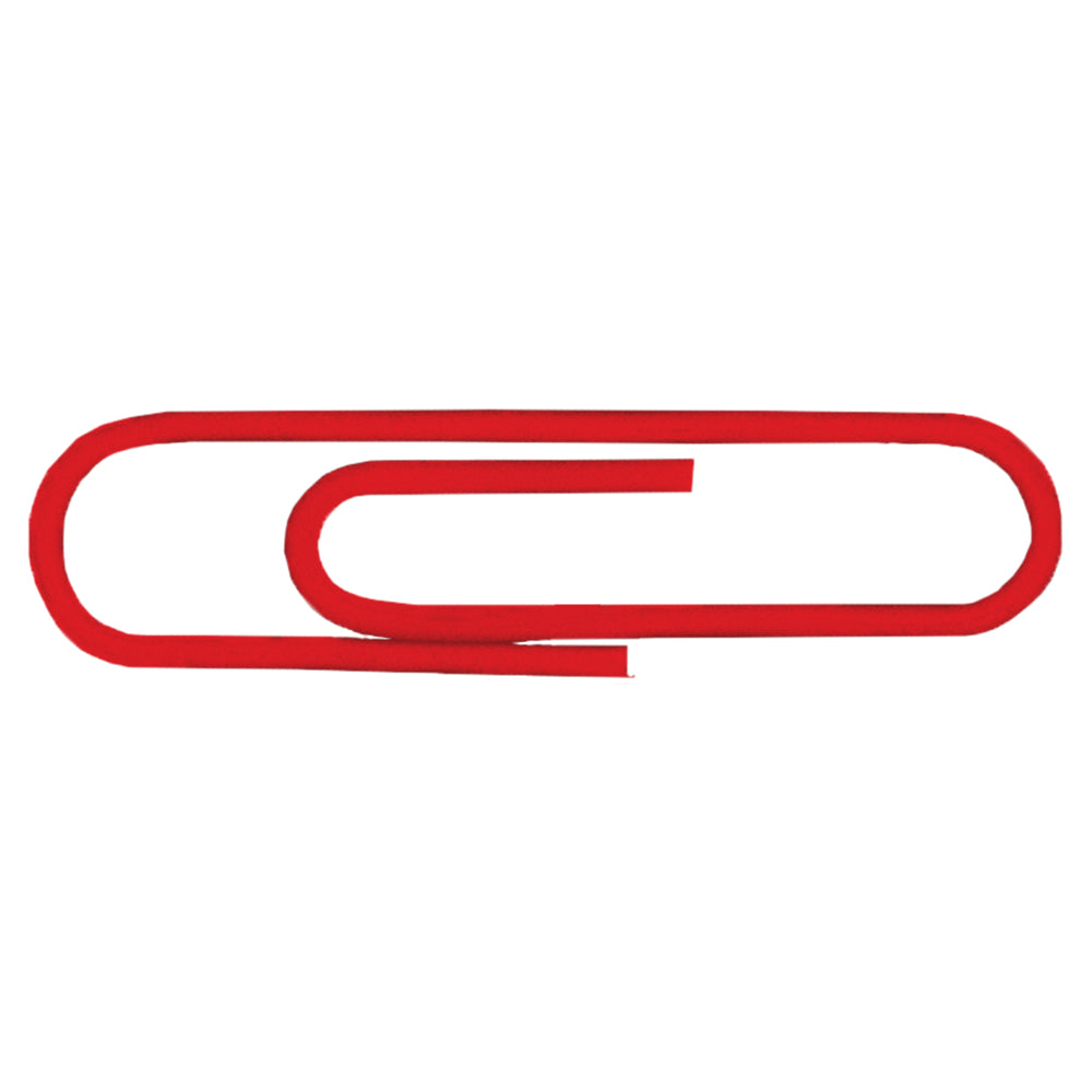 Large Paper Clips PVC Coated 33mm - 100's (Gemclips) - Assorted