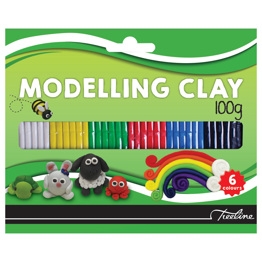 Clay Modelling 100g - 6 Assorted Colours