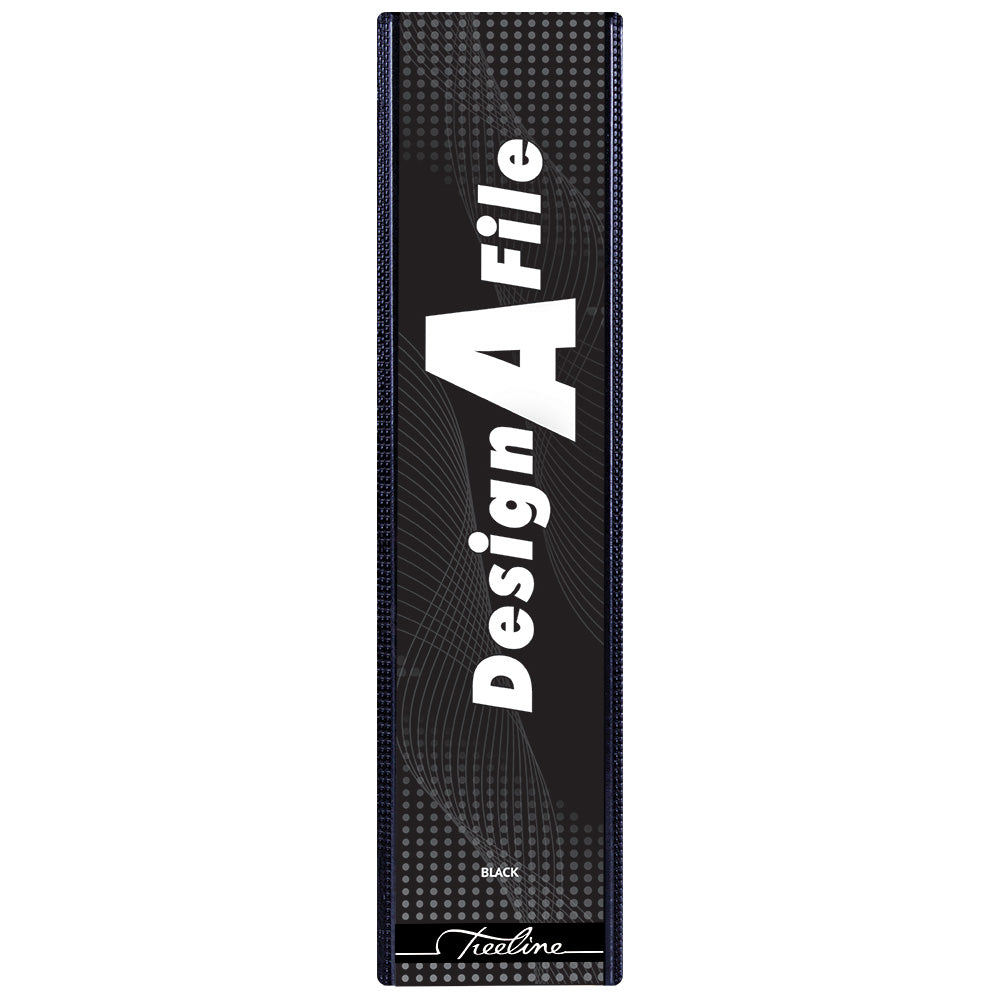 A4 2D Ring Design-A-File PVC with Overlay & Inside Pocket - 50mm - Black