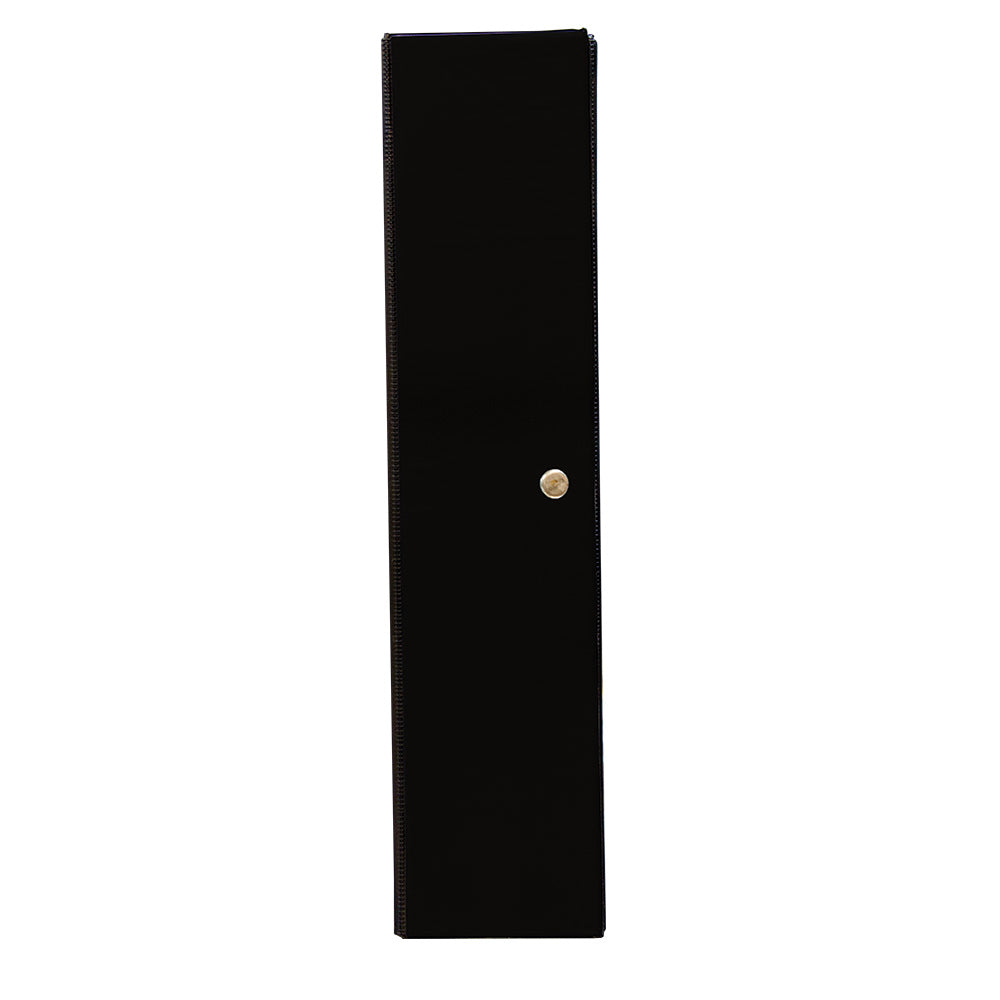 Spring Clip Box File PVC Magnetic Stud to Close - Black