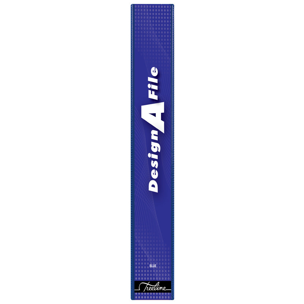 A4 2D Ring Design-A-File PVC with Overlay & Inside Pocket - 25mm - Blue