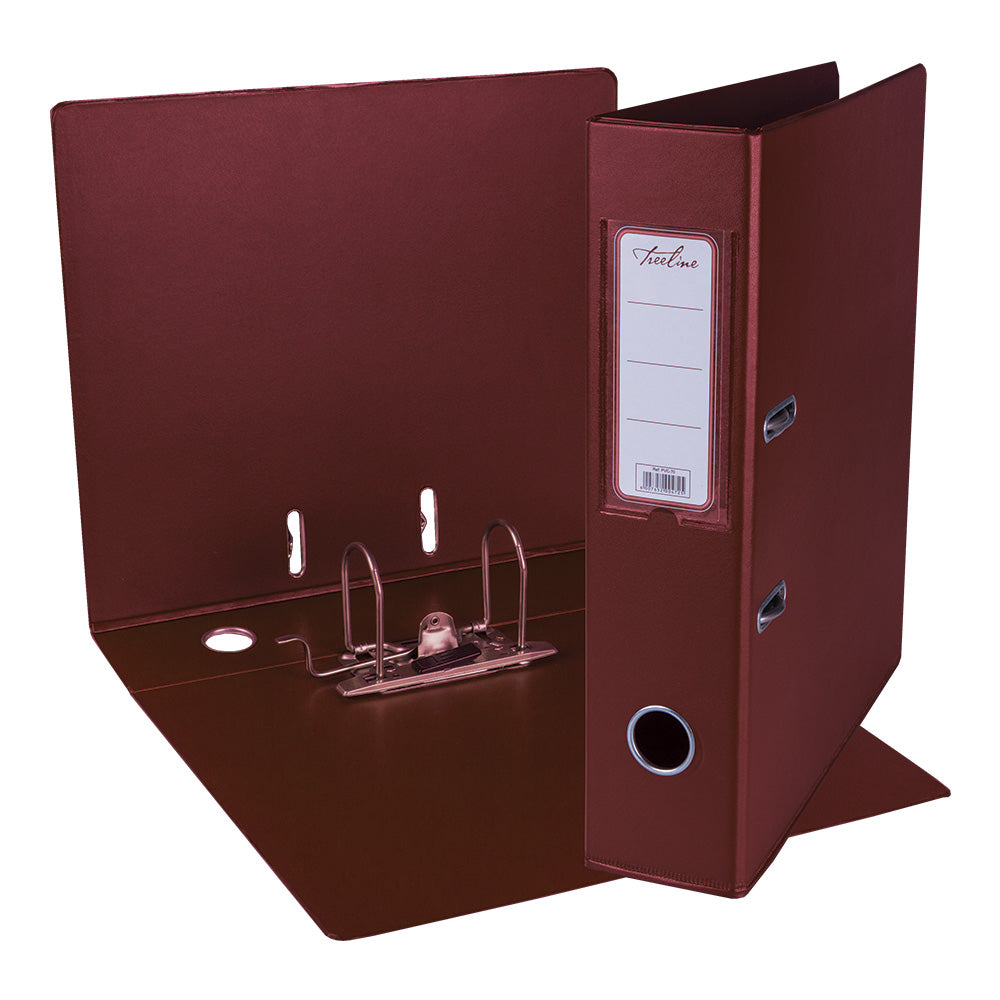 A4 PVC Lever Arch File Reinforced Base with Rado Mechanism - 70mm - Burgundy